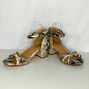 Torrid Snakeskin Sandals Strappy‎ Faux Leather Ankle Strap Sz 9W